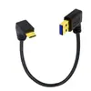 Cabo de Dados e Carregamento para Computador, Notebook, Celular - Versão USB 3.0 Banhado a Ouro - Ângulo de 90 Graus Tipo-A / Tipo-C para Cima e para Baixo