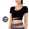 Sujetador Deportivo Lulu de Venta Caliente Transfronterizo para Mujer, Pantalones de Yoga sin Costuras a Prueba de Impactos de Manga Corta para Correr y Fitness, Conjunto de Ropa de Yoga D