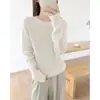 Suéter 100% cachemir puro para mujer, nuevo estilo 2026, holgado y cálido, adelgazante, tejido de ochos, cuello redondo, prenda básica para otoño