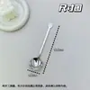 Colher redonda de cabo longo em formato de urso de desenho animado, design de urso fofo, colher de aço inoxidável, cabo longo, colher de mexer estilo coreano, colher para comer e beber sopa