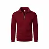 Sudadera casual de media cremallera con cuello alto, transfronteriza, moderna, simple, holgada, talla grande, sudadera de forro polar para hombre de Amazon