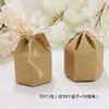 Caixa de Papel Kraft Branco para Doces Casamento Aniversário Caixa de Embalagem Universal Caixa de Embalagem Branca Caixa Hexagonal Europeia