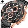Wwoor Grip Love 8879 Reloj de Cuarzo para Hombre con Correa de Acero Correa de Acero Seis Manecillas Multifunción Resistente al Agua Fabricante de Relojes