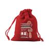 Bolsa de lino roja con cordón en stock palabras hermosas bolsa de la suerte para estudiantes en examen de admisión a la universidad bolsa de embalaje para regalo bolsa para dulces venta al por mayor