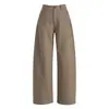 Pantalones de Pierna Ancha Xin Ge de Lana Lyocell Otoño/Invierno 2026 Nuevos de Cintura Alta Versátiles Engrosados Caídos Casuales Largos