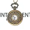 Reloj de Bolsillo Vintage Hueco Personalizado al por Mayor Reloj de Cuarzo Flip-Top Esfera Creativa Reloj Vintage Unisex
