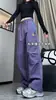 Pantalones Cargo de Tela de Nylon Personalizados Tendencia Verano 2025 Marca Pantalones Casuales para Pareja HK9579-P40 Morado