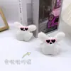 Colgante de estrella de peluche creativo con forma de corazón para niña, llavero con forma de corazón, chirriante, para mochila