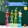 Taza de Agua de Halloween de Nuevo Producto Transfronteriza Taza Desechable de Plástico con Popote para Niños Taza de Santa Taza de Té de Leche