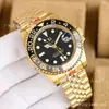 Laojia Coke Circle Reloj Greenwich Oro Automático Mecánico Acero Inoxidable Resistente al Agua Luminoso Reloj de Negocios para Hombres
