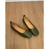 Sapatos femininos Chuyuji retrô quadrados e de bico fino, corte baixo, elegantes, novos para o outono, sola macia, sapatos Mary Jane para o dia a dia, sapatos de avó