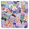 50 Piezas de Pegatinas de Gato Cielo Estrellado, Gatos Lindos de Colores, Decoración Creativa Personalizada, Pegatinas Impermeables para Teléfonos Móviles, Patinetas, Vasos de Agua