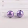 Contas Perfuradas de Cor Sólida Galvanizadas Cor Mágica AB Furo Reto Contas Redondas Pulseira DIY Corrente para Celular Acessórios de Joias Acrílicos