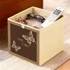 Caja de almacenamiento de dibujos animados retro, estilo cajón, para organizar ropa de temporada y artículos varios en casa, gran capacidad, plegable y lavable