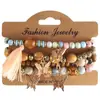 Pulseras Bohemias de Venta Caliente Transfronterizas Multicapa Mariposa Cuentas de Madera Pulseras Elásticas con Cuentas Joyería Hecha a Mano Pulseras Europeas y Americanas Venta al por Mayor