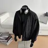 Shorts pretos Cleanfit, jaqueta de trabalho para homens, estilo American high street, gola alta, jaqueta bomber, novas roupas masculinas