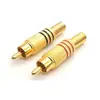 Conector AV Lotus banhado a ouro de cobre puro soldagem plug de áudio e vídeo cabo de áudio RCA conector de alto-falante amplificador de áudio