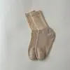 Novas meias de dormir, meias de ar condicionado, antiderrapantes para dormir, adequadas para homens e mulheres, caimento solto para outono e inverno, proteção para os pés, hidratantes, cor sólida, meias pós-parto, adequadas para idosos