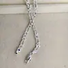 Cadena Cubana Tres en Uno Galvanizada 925 para Hombres y Mujeres con Diseño Único y Cadena Plana - Venta Caliente de Comercio Exterior Temu