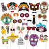 Banderines Personalizados Transfronterizos para Fiesta Mexicana del Día de Muertos, Decoraciones Personalizadas del Día de Muertos, Accesorios para Fotos, Decoraciones Espirales