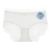 Novedad de verano, bragas de encaje tipo triángulo de seda helada de secado rápido para mujer con forro de algodón puro, pantalones tipo piel de hielo, cómodos y amigables con la piel