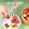 Descaroçador de Tâmaras Vermelhas de Aço Inoxidável para Uso Doméstico, para Cereja, Espinheiro-Alvar, Jujuba, Tâmara Verde, Maçã e Pera