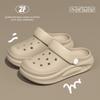 Zuecos de Suela Gruesa para Mujer 2026, Nuevo Estilo de Verano, Suela Suave Antideslizante, Que Aumentan la Altura, Sandalias Cerradas Cómodas para la Playa