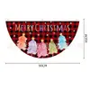 Banderas Colgantes Navideñas Nuevas Transfronterizas para Exteriores, Banderas Colgantes Festivas para Patio Navideño, Banderas en Forma de Abanico Semicircular, Hechas a Medida
