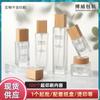 Nuevo Traje de Cuidado de la Piel para Viaje Botella de Vidrio en stock Material de Embalaje Emulsión Presionante Esencia Crema Botella Vacía Dividida
