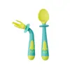 Procesamiento OEM de Cucharas para Comida de Bebé, Juego de Tenedor y Cuchara Autoalimentación para Bebés, Juego de Tenedor y Cuchara Giratorios para Bebés, Fábrica de Juegos de Tenedor y Cuchara