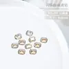 Pedras de Strass com Base Pontiaguda para Nail Art, Pedras de Strass em Formato de Coração, Pedras de Strass Brilhantes Brancas em Formato de Almofada, Pedras de Strass em Formato de Pêssego, Pedras de Strass Quadradas Grandes, Pedras de Strass Retangulares, Decorações para Unhas, 10 Peças