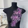 Tecido Patchwork de Vestido de Casamento Floral Bordado com Lantejoulas e Contas Mais Vendido Materiais e Acessórios DIY Fabricante Bordado Francês Atacado