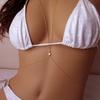Cadena corporal sexy con colgante de estrella de cinco puntas para mujer, accesorio de comercio exterior europeo y americano, cadena integrada sencilla, cadena de cintura para viajes junto al mar