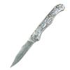 Cuchillo plegable transfronterizo de acero de Damasco de alta dureza, cuchillo de supervivencia portátil de autodefensa, cuchillo de carne de mano