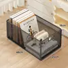 Caja de Almacenamiento para Libros Mochila de Estudiante Estante para Almacenamiento de Libros Ilustrados Cesta Organizadora con Ruedas Móviles para Oficina