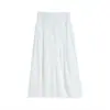 Falda Blanca Elástica de Cintura para Mujer, Estilo Nuevo Verano 2026, Gama Alta, Lujo Ligero, Moderna y Elegante, Falda Fluida de Corte A