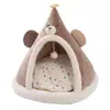 Cama para gato transfronteriza para otoño e invierno, tienda para gatos, iglú para perros, cama para perros, cama cálida para mascotas en forma de estrella tridimensional navideña