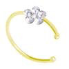 Flor de Ciruelo Anillo de Nariz Falso C Amazon Transfronterizo Cobre Plateado Clip para la Nariz India Tailandia Joyería para Perforación Corporal Clavo para la Nariz Mujer