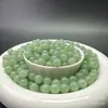 Venta al por mayor Seleccionados Frijol Verde Esmeralda Puro Verde Claro Cuentas Sueltas Cuentas de Jade Hecho a Mano DIY Cuentas Redondas Semi-Terminadas