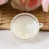 Simulação fino brilhante criativo luminoso tangyuan tigela de sobremesa noturna comida e brincar chaveiro pingente DIY material de joia para casa de brincar