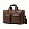 Bolsa transversal de ombro nova de produto transfronteiriço, cor marrom vintage, bolsa de mão, bolsa para laptop de 15,6 polegadas para homens com logotipo personalizado