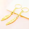 Pendientes Vintage Chapados en Oro al por Mayor para Mujer, Pendientes Largos de Borla Hoja de Oro, Regalo del Día de la Madre