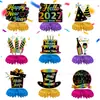 Decoración de Mesa para Fiesta de Año Nuevo 2027 Arreglo Cuenta Regresiva Atmósfera de Fiesta Panal Exhibición de Mesa Abanico de Papel Adorno de Panal Personalizado