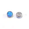Aretes de Ópalo con Borde de Titanio F136, Clavos para Ombligo, Clavos para Labio, Joyería para Piercings de Aleación de Titanio G23, Clavos para Cartílago de la Oreja, Clavos para Lengua, Clavos Incrustados