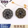 Botones metálicos huecos, recubiertos de aceite y cosidos a mano para abrigos de lana, chaquetas y trajes formales