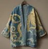Nuevo Modelo Transfronterizo 2026 para Plataformas Independientes: Cárdigan Kimono Vintage Ukiyo-e para Hombre Bata Taoísta Capa Ropa Casual Temu