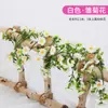 Cipó de Flor de Margarida Artificial, Cipó de Flor Falso, Cobertura para Tubo de Ar Condicionado e Aquecimento, Planta Decorativa de Plástico para Pendurar na Parede