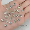 Producto Terminado de Arte de Uñas Mini Pequeño con Pedrería Cuadrada Gruesa, Corazón Irregular y Pedrería Blanca Súper Brillante Decoraciones para Uñas