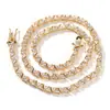 Cadena de Tenis con Circonita Incrustada de Cobre Transfronteriza Europea y Americana de Suministro 5mm Circonita Triangular Cadena de Hip-Hop Lujo Accesible Accesorios de Nicho para Mujeres