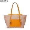 Bolsa casual das mulheres bolsa impermeável bolsa diagonal de lona com primeira camada de couro de cor sólida saco de ombro transbordamento fornecimento de fábrica